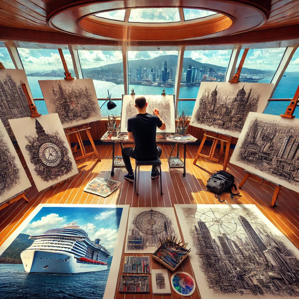 Artist Spends 10 Years Drawing His Incredible Adventures Onboard a Cruise Ship
